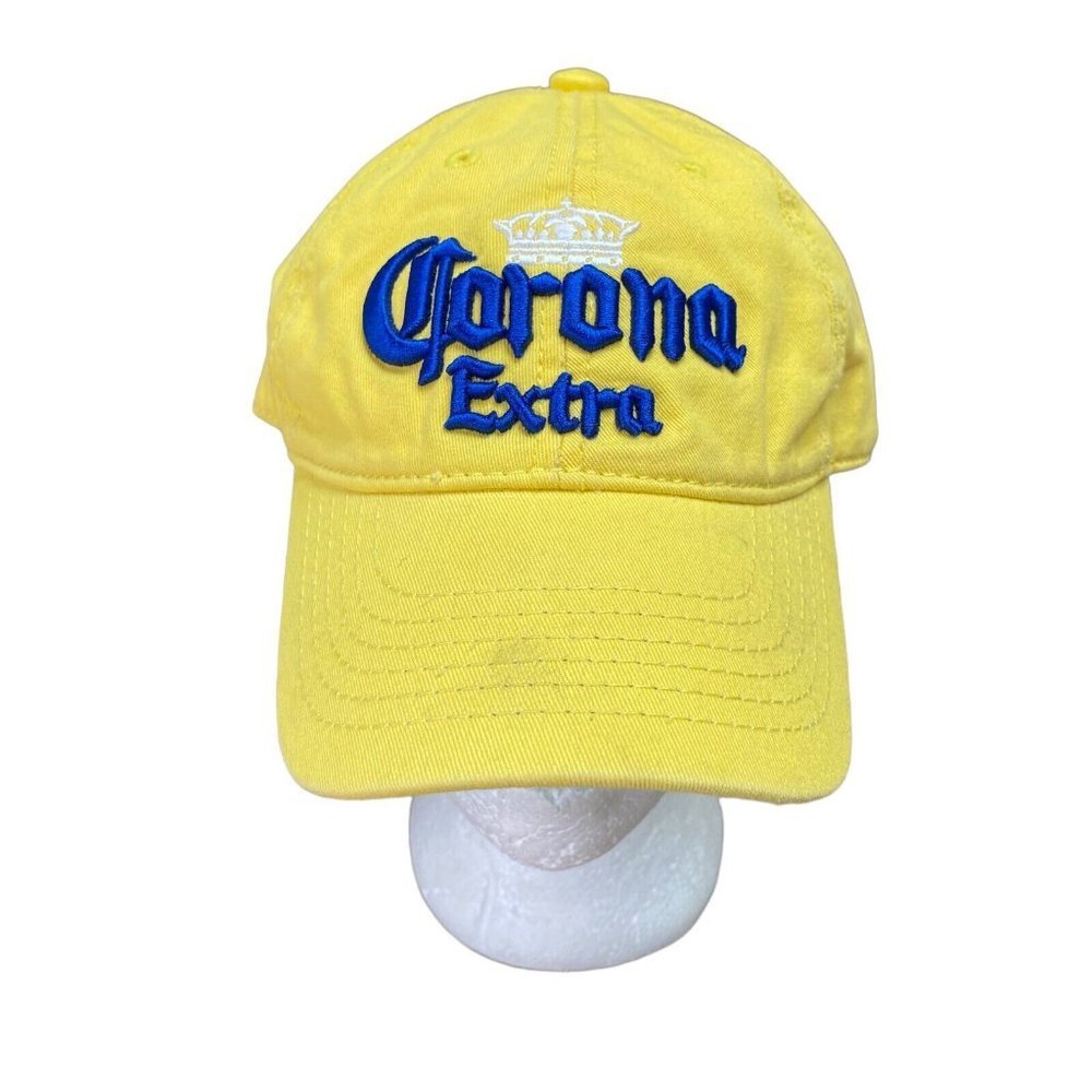 Corona Extra Hat Cap Adjustable Unisex Embroidered Logo Yellow